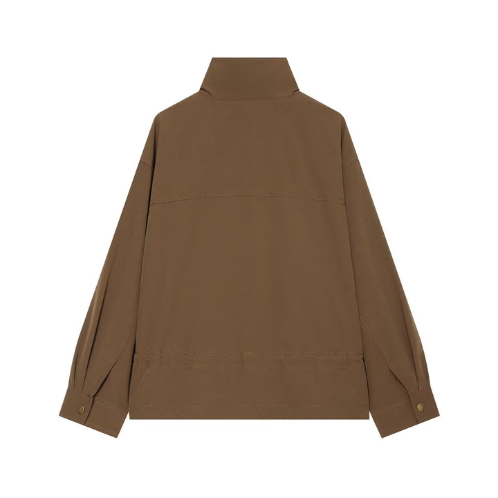 Damen Übergangsjacke mit Stehkragen, Tunnelzug und Utility-Taschen Drune