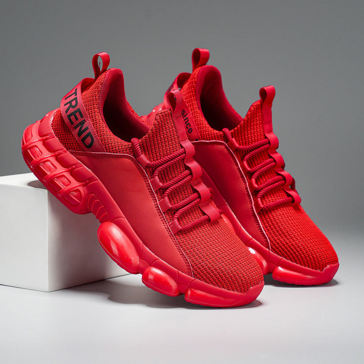 Unisex modische Plateausneaker mit luftgepolsterten Dämpfungspods und gestricktem Komfortoberteil Drune