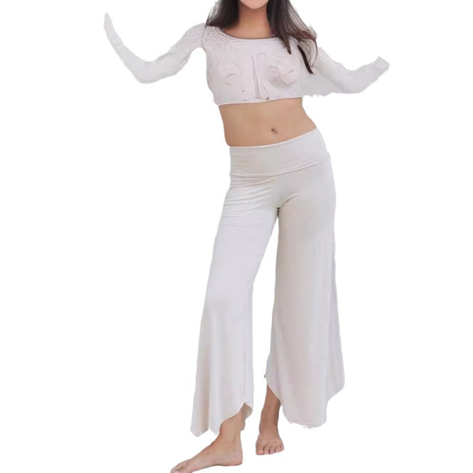 Damen Weite Jersey-Hose mit seitlichen Taschen und elastischem Bund Drune