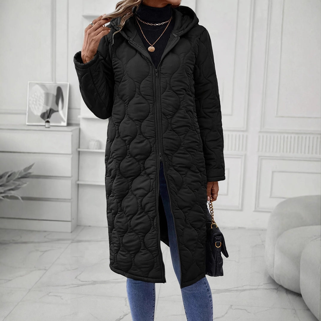 Damen Kapuzenjacke mit eleganter Steppung und langen Ärmeln Drune