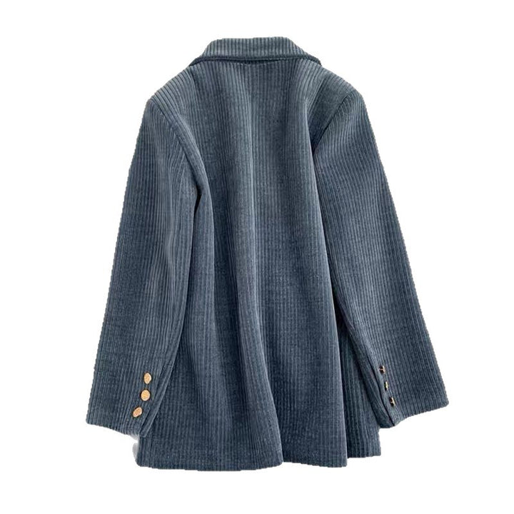 Damen Cord-Blazer mit elegantem Schnitt und hochwertigen Knopfdetails Drune