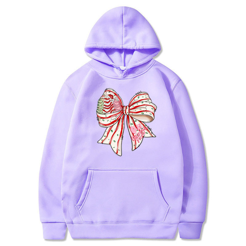 Damen Kapuzenpullover mit festlichem Schleifenmotiv Drune
