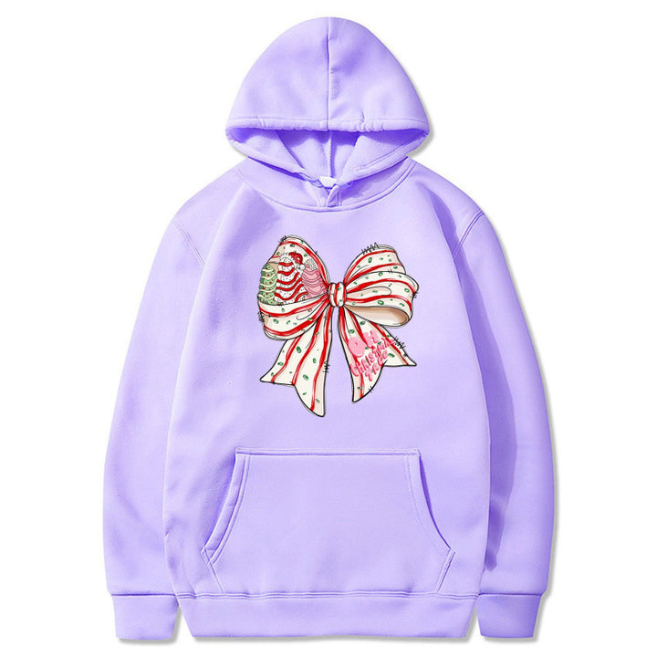 Damen Kapuzenpullover mit festlichem Schleifenmotiv Drune