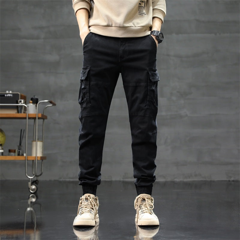 Herren Cargo-Jogginghose mit Camouflage-Knieeinsatz & elastischen Bündchen Drune