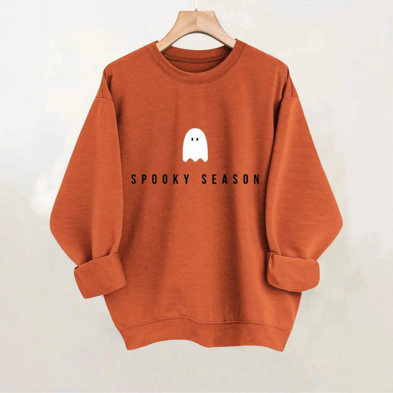 Unisex nan lässiges Halloween Sweatshirt mit Gespenst-Print und Oversize-Schnitt Drune