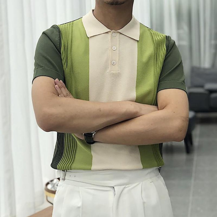 Herren perfektes Polo-Shirt mit strukturiertem Design Drune