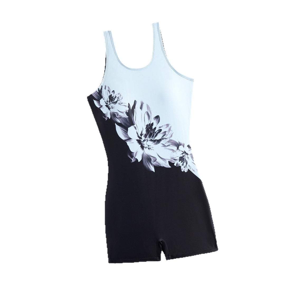 Damen Sportlicher Einteiler Badeanzug mit dynamischem Farbverlauf Drune