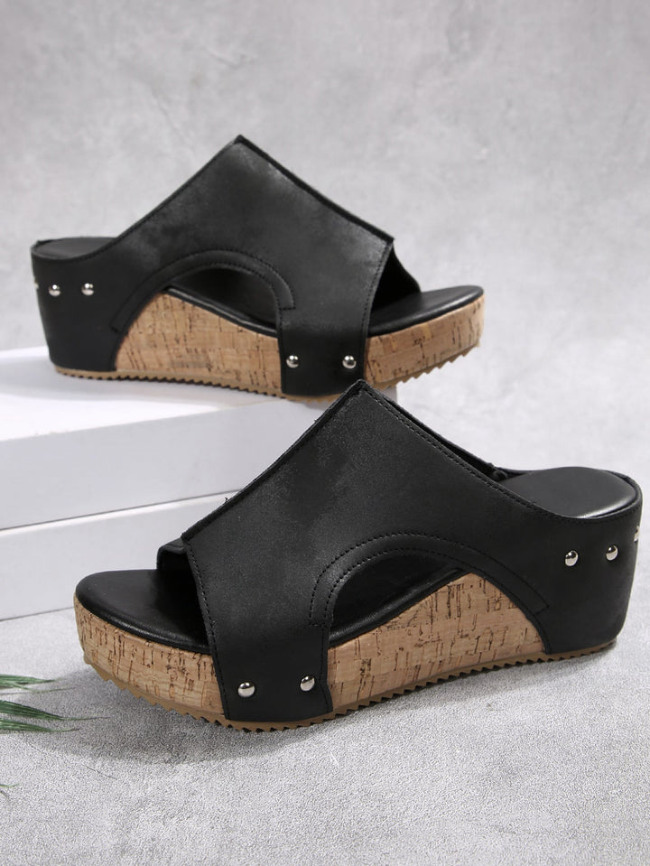 Damen modische Plateausandalen mit elegantem Korkdesign und komfortabler Sohle Drune