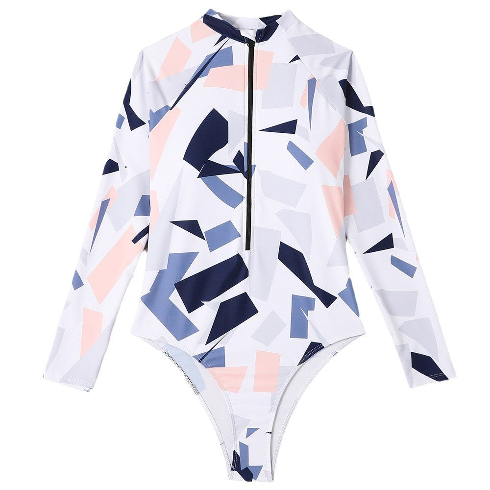 Damen Langarm Surfanzug mit geometrischem Design Drune