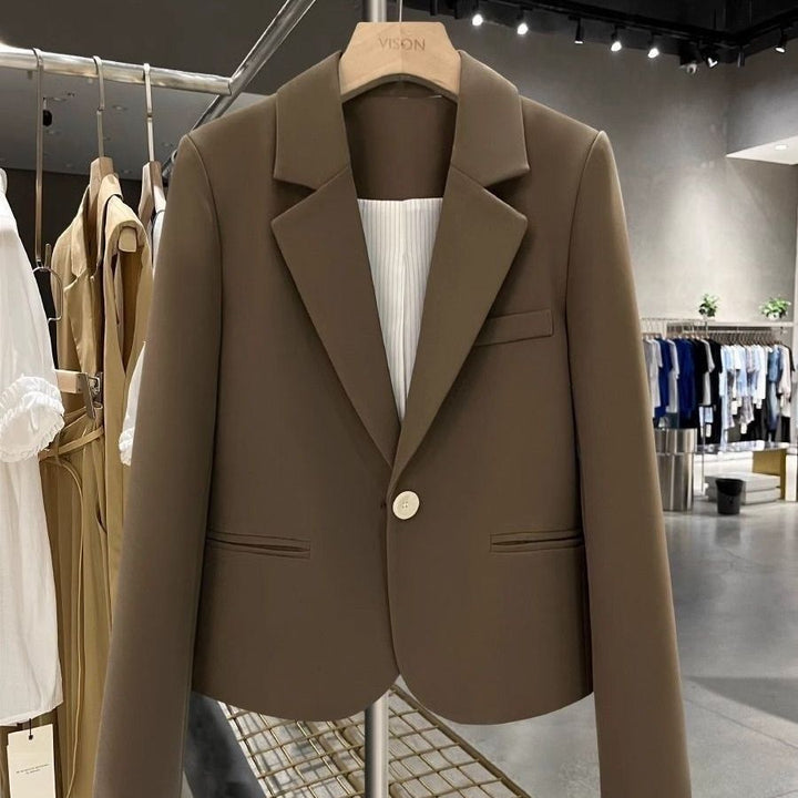 Damen Eleganter und taillierter Blazer mit schmalen Revers Drune