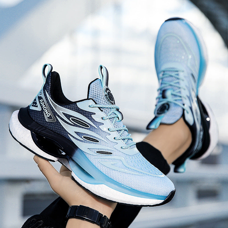 Herren gedämpfter Trainings- und Laufschuh mit dualer Luftkammer-Zwischensohle und atmungsaktivem Mesh-Obermaterial Drune