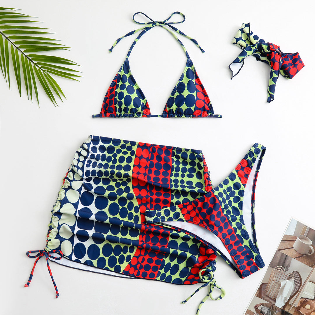 Damen Triangel-Bikini mit Rock Drune