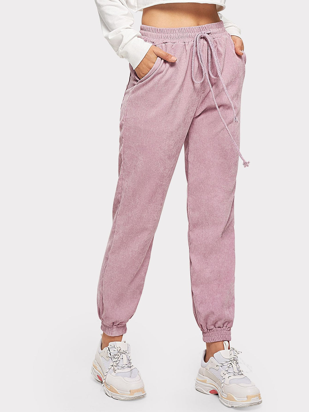 Damen Sweatpants mit elastischem Bund und praktischen Seitentaschen Drune