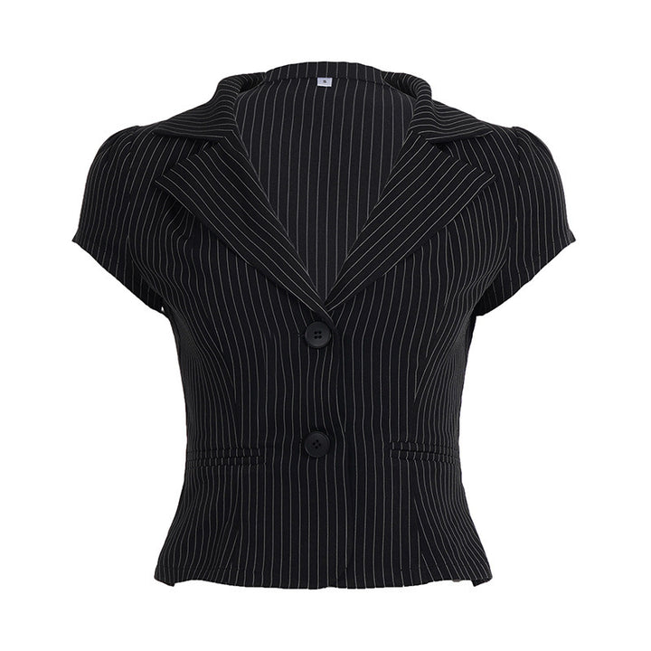 Damen Blazer mit tailliertem Schnitt und modernen Streifen Drune