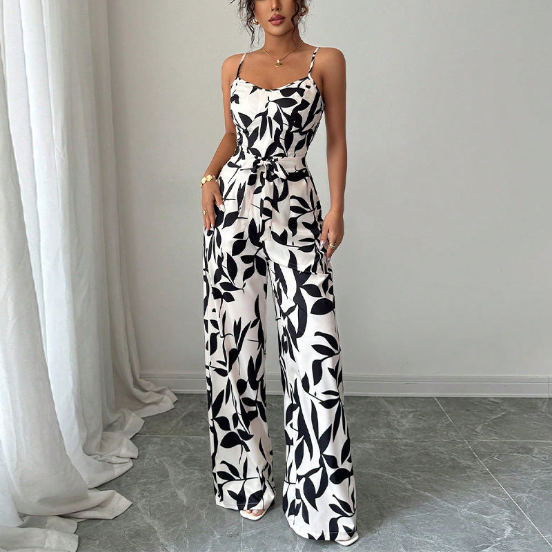 Damen Elegante und florale Jumpsuit Drune