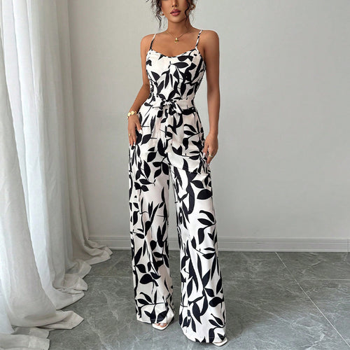 Damen Elegante und florale Jumpsuit Drune