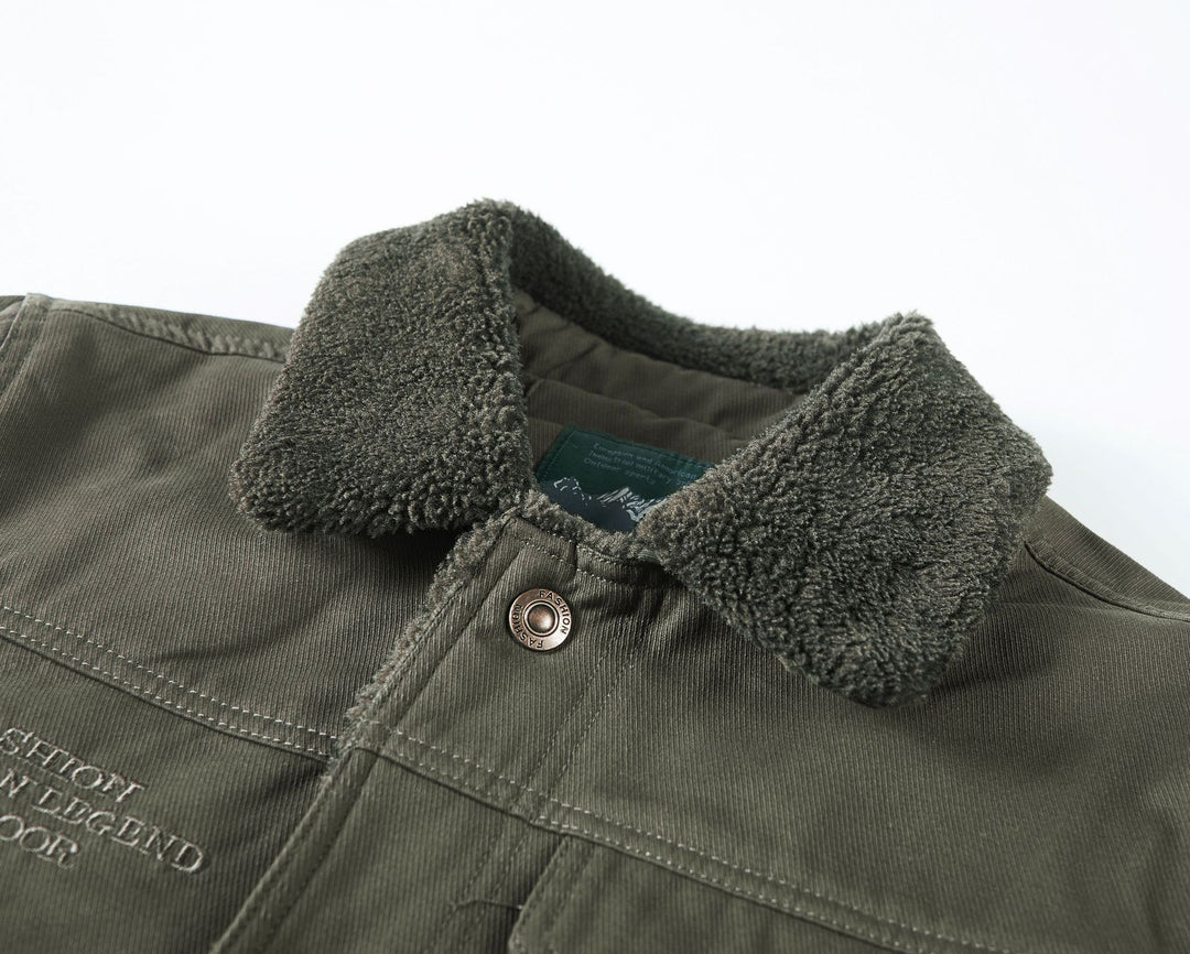 Herren Warm gefütterte Utility-Jacke Drune