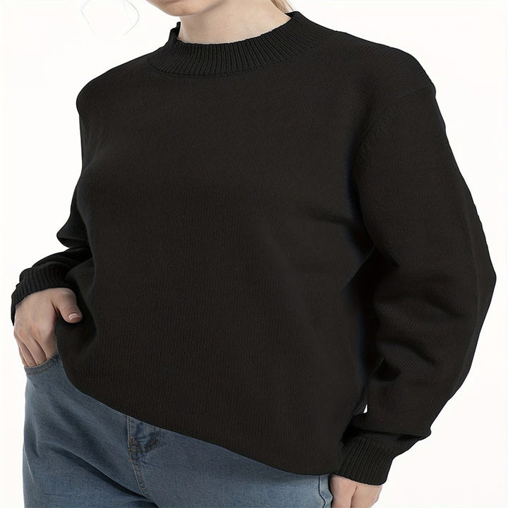 Damen Grobstrickpullover mit Rundhals und lässigem Schnitt Drune