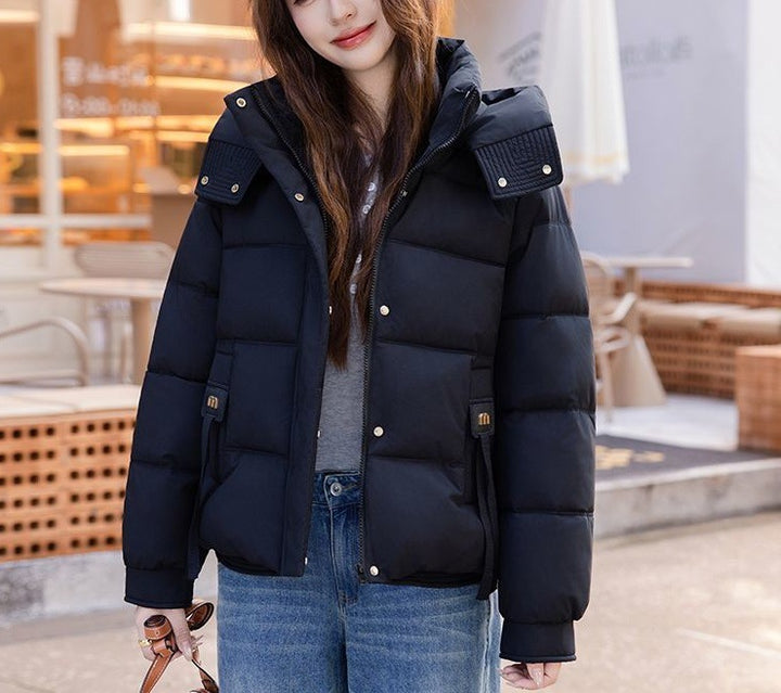 Damen modische Steppjacke mit hohem Kragen und praktischen Taschen Drune