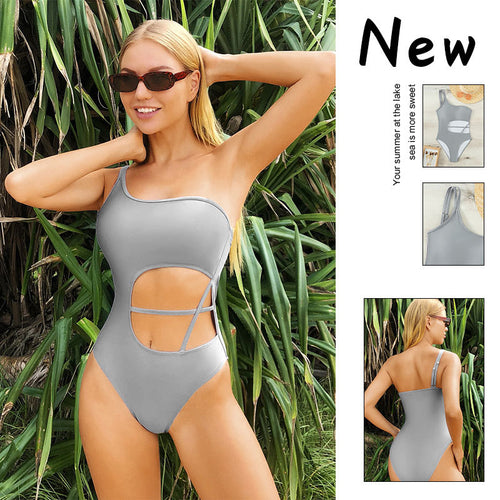 Damen Einseitiger Badeanzug mit raffinierten Cut-Outs Drune