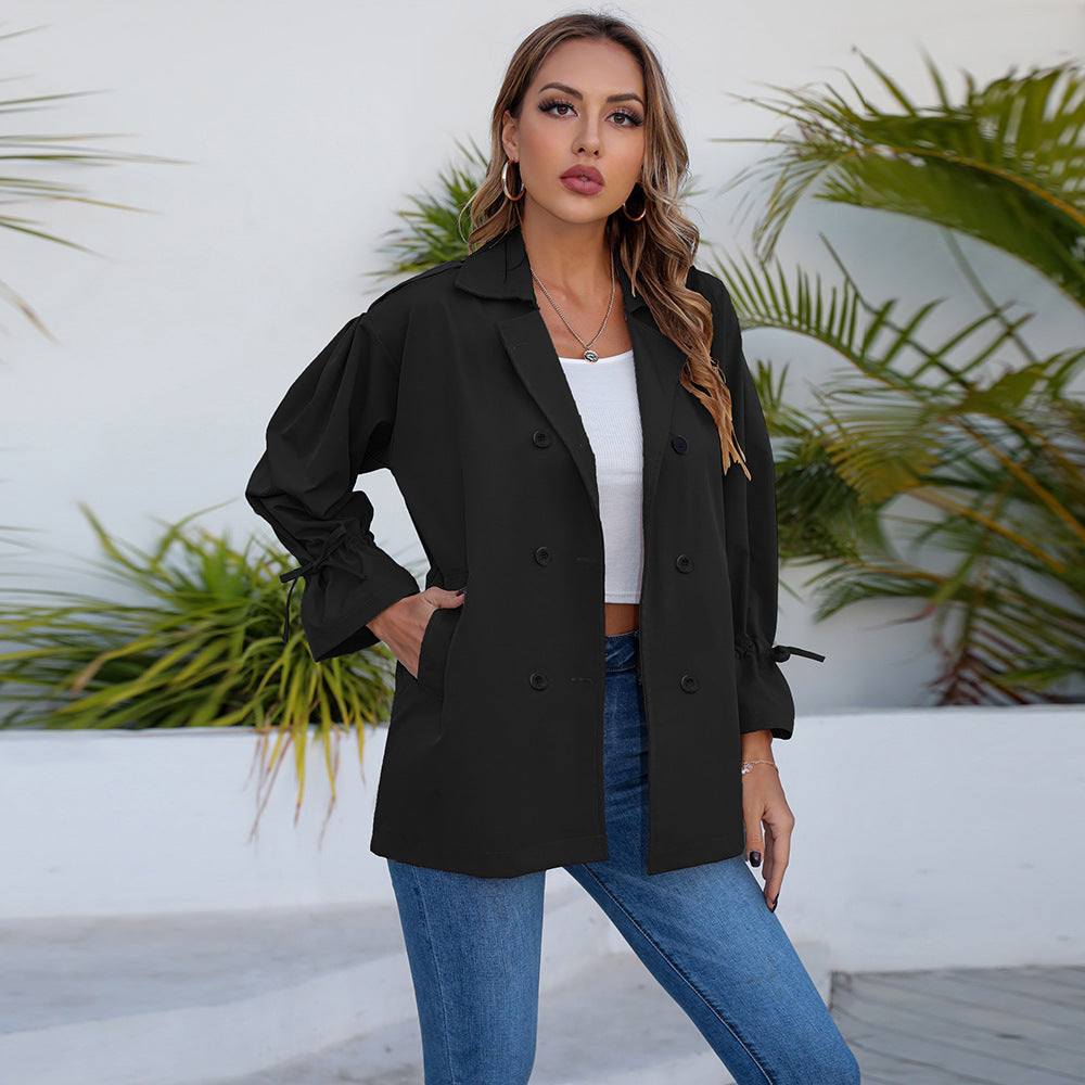 Damen Lässige und modische Utility-Jacke mit dekorativen Knöpfen Drune