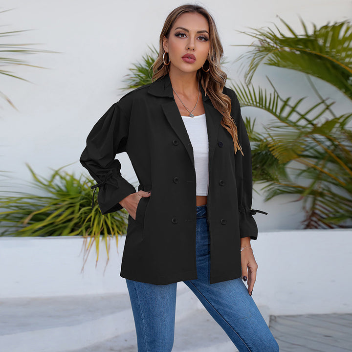 Damen Lässige und modische Utility-Jacke mit dekorativen Knöpfen Drune
