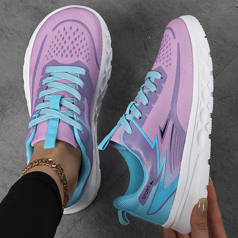 Damen Sportlicher Mesh-Sneaker mit gepolsterter Fersenstütze und griffiger Profilsohle Drune