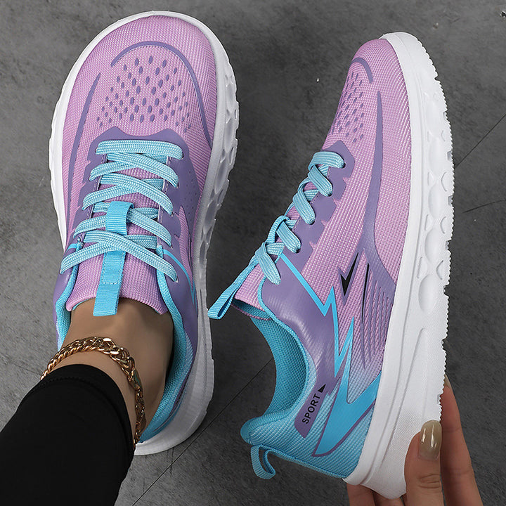 Damen Sportlicher Mesh-Sneaker mit gepolsterter Fersenstütze und griffiger Profilsohle Drune