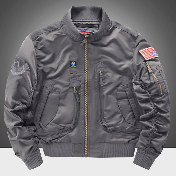 Herren modische Bomberjacke mit isolierendem Innenfutter und praktischen Taschen Drune