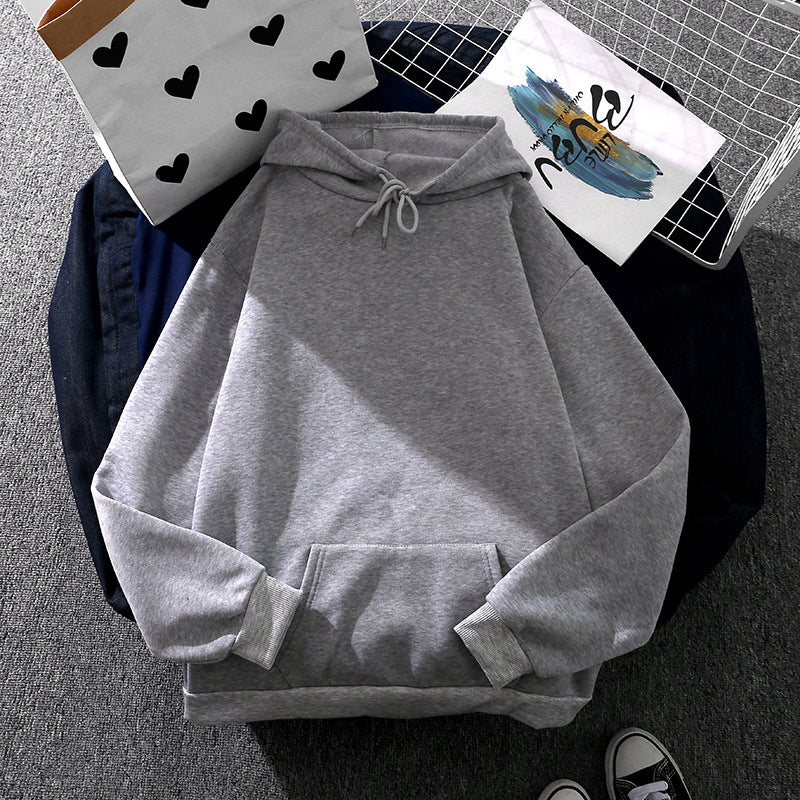 Unisex nan weicher Oversize-Kapuzenpullover mit hohem Kapuzenkragen und Kängurutasche Drune