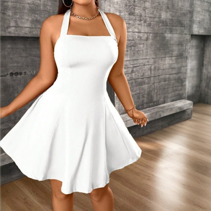 Damen A-Linien Kleid mit schulterfreiem Design und elegantem Schnitt Drune