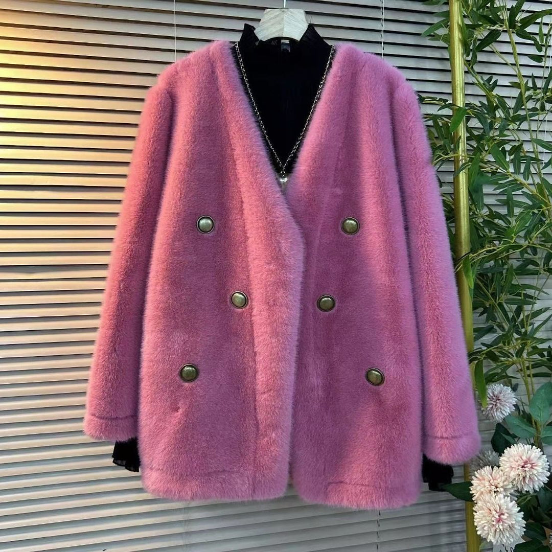 Damen Elegante Felljacke Drune