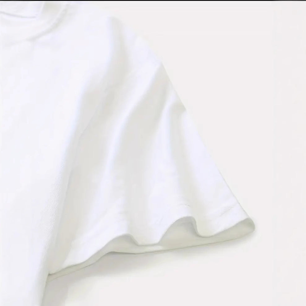 Damen T-Shirt mit künstlerischem Bienenmotiv und lässigem Schriftzug Drune