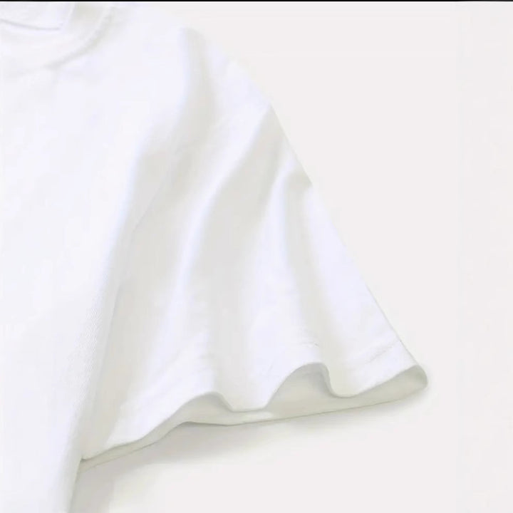 Damen T-Shirt mit künstlerischem Bienenmotiv und lässigem Schriftzug Drune