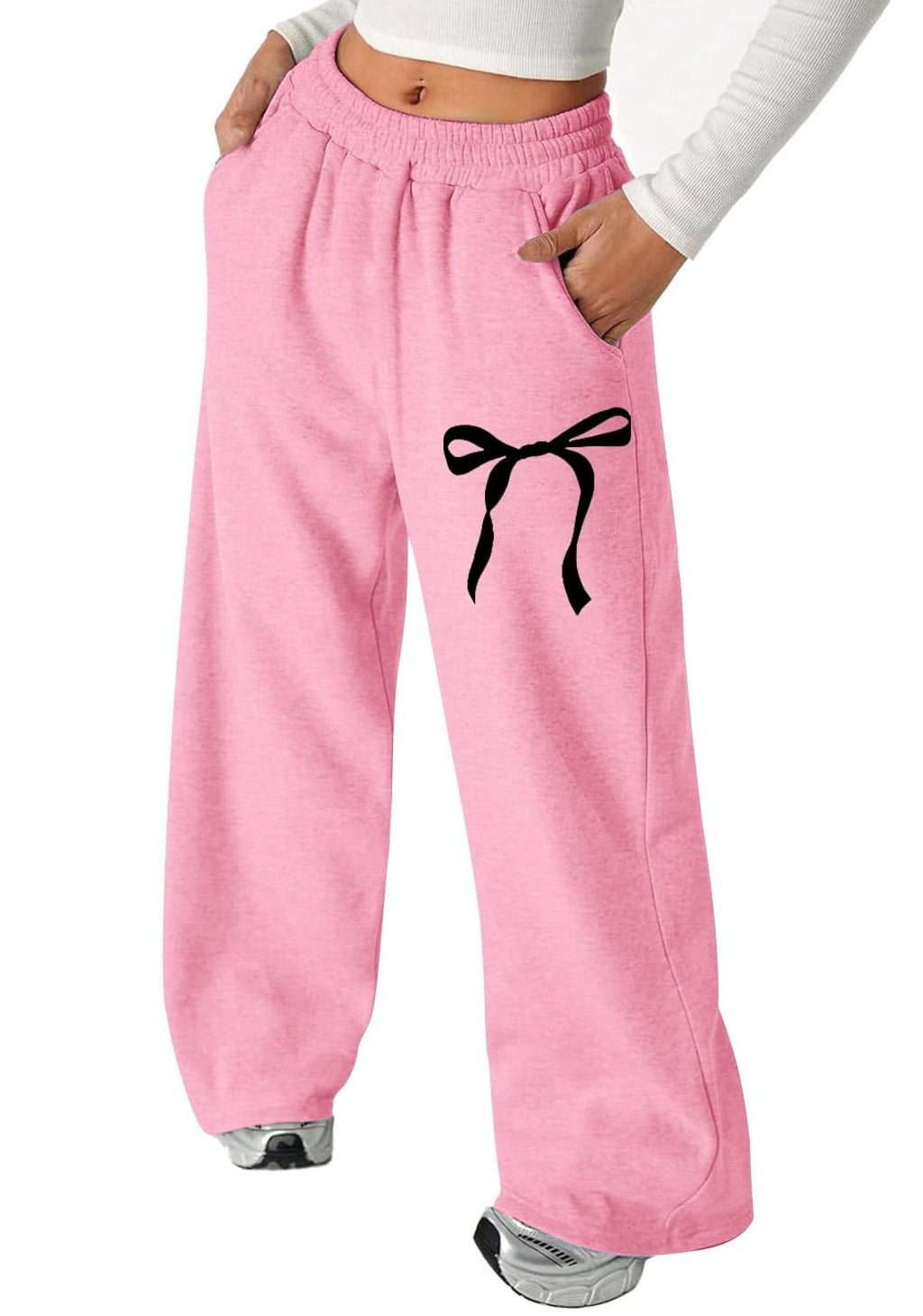 Damen Freizeithose mit stilvollem Schleifenmotiv und bequemer Passform Drune