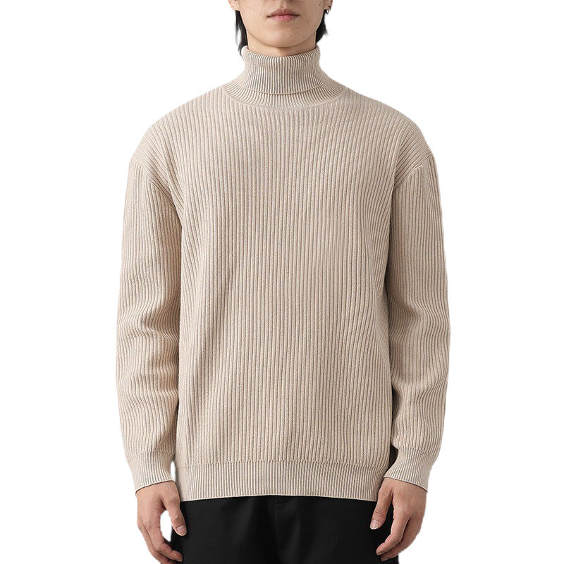 Herren Grobstrickpullover mit Stehkragen Drune