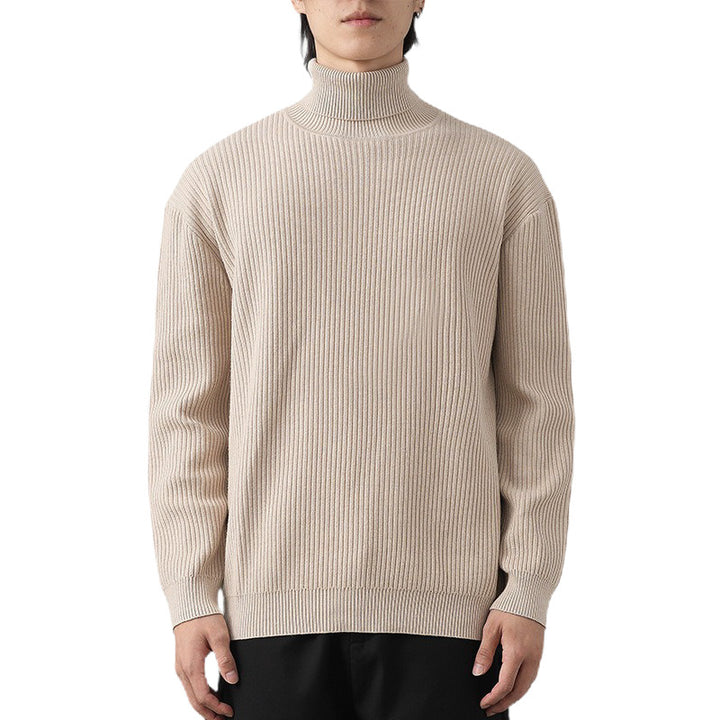 Herren Grobstrickpullover mit Stehkragen Drune