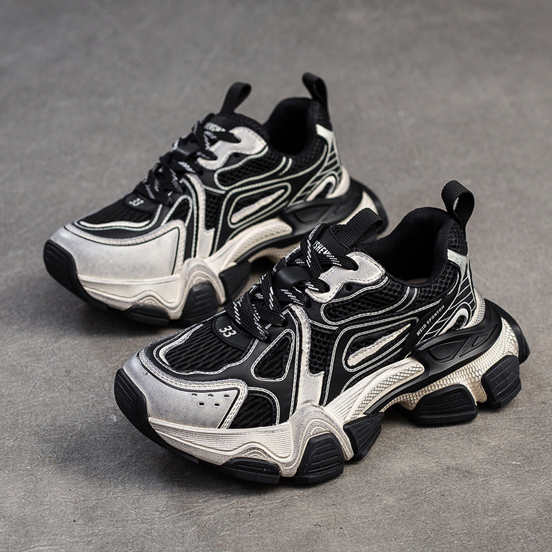 Damen Sportliche Chunky Sneakers mit atmungsaktiver Oberflächenstruktur und innovativer Sohlentechnologie Drune