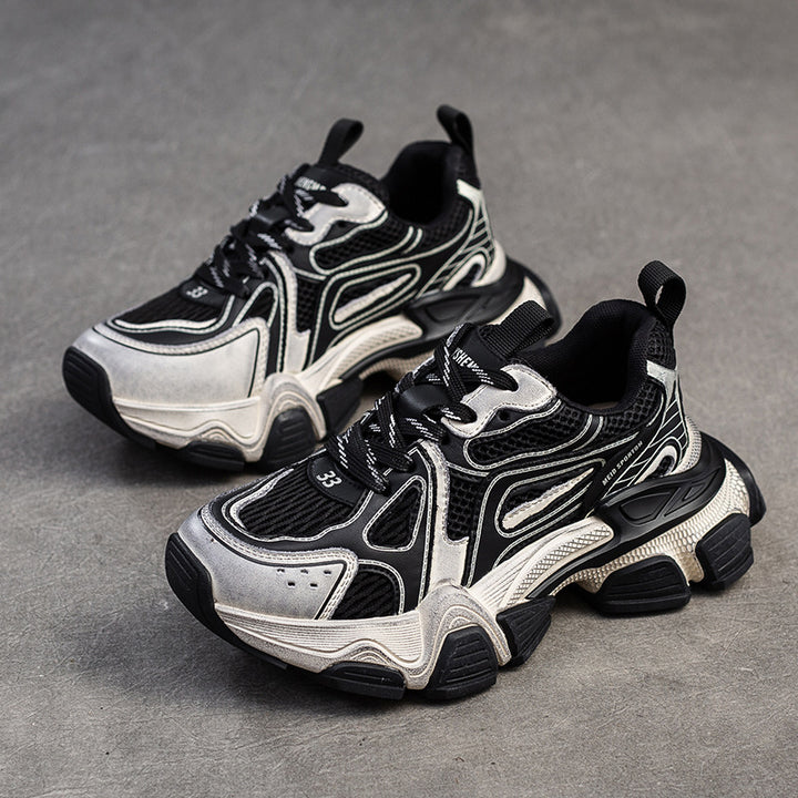 Damen Sportliche Chunky Sneakers mit atmungsaktiver Oberflächenstruktur und innovativer Sohlentechnologie Drune