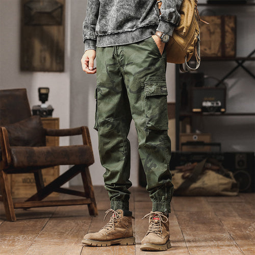 Herren Cargojogger mit Tarn-Canvas, Komfort-Tunnelzug und großen Klappfächern Drune