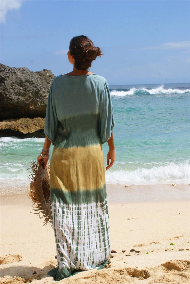Drune | Bedrucktes Strand-Urlaubs-Bikini-Überwurf-Robe