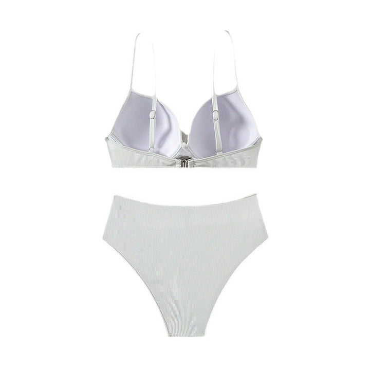 Damen Bikini-Set mit hoch geschnittenem Slip und elegantem Oberteil Drune