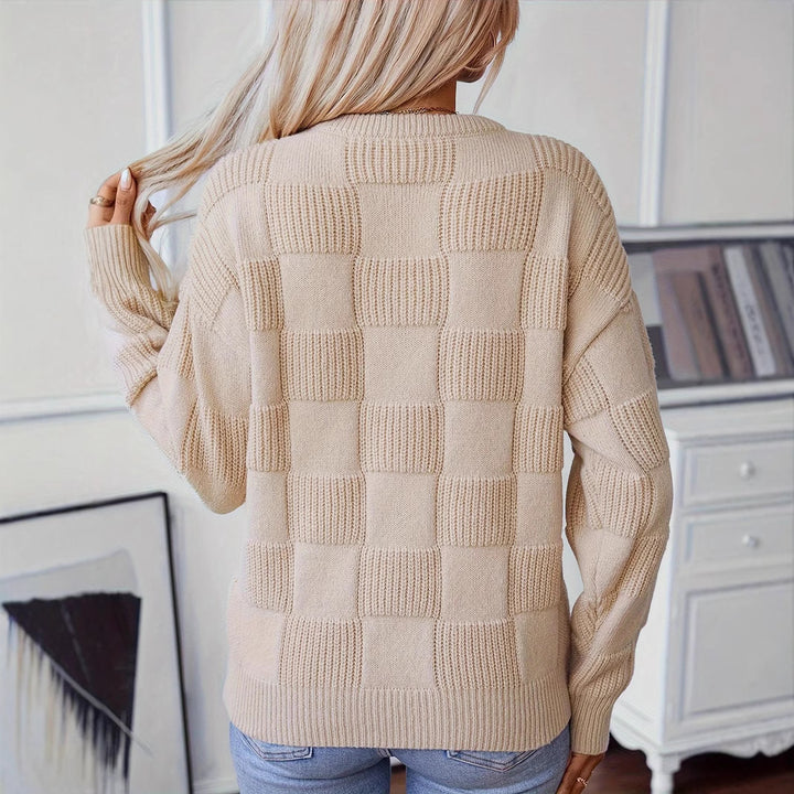 Damen Pullover im modernen Karo-Design Drune