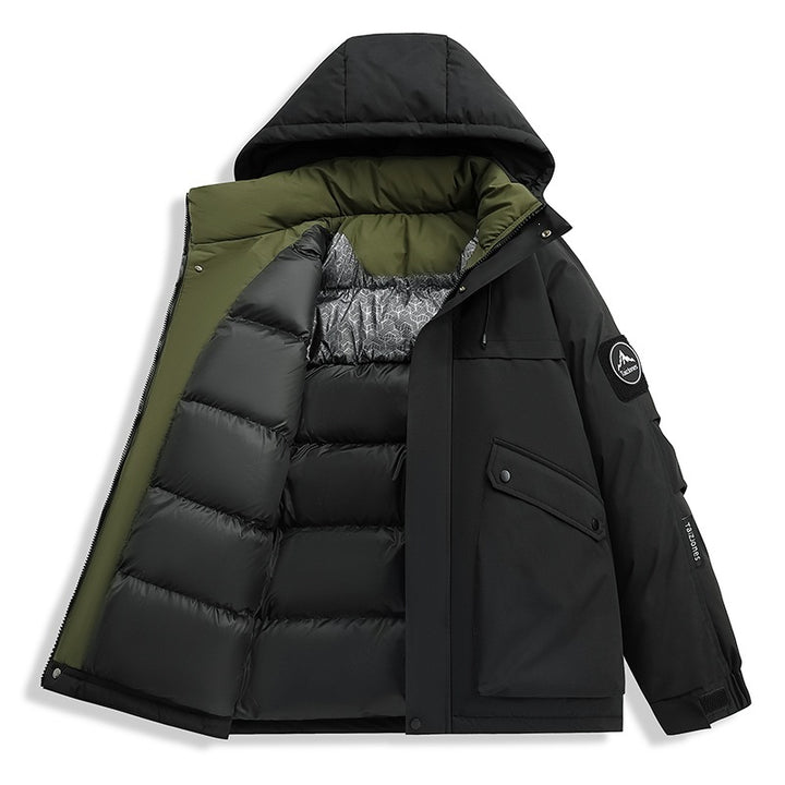 Herren Wetterfeste Funktions-Parka mit Thermofutter, Kapuze & Utility-Taschen Drune
