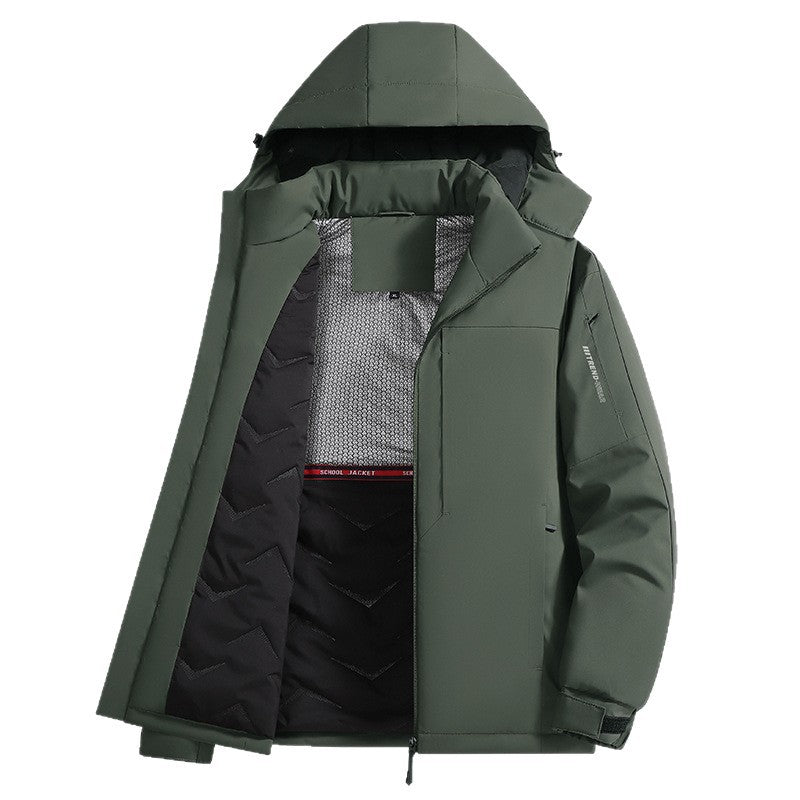 Herren Isolierte Kapuzen-Thermojacke im technischen Outdoorstil Drune