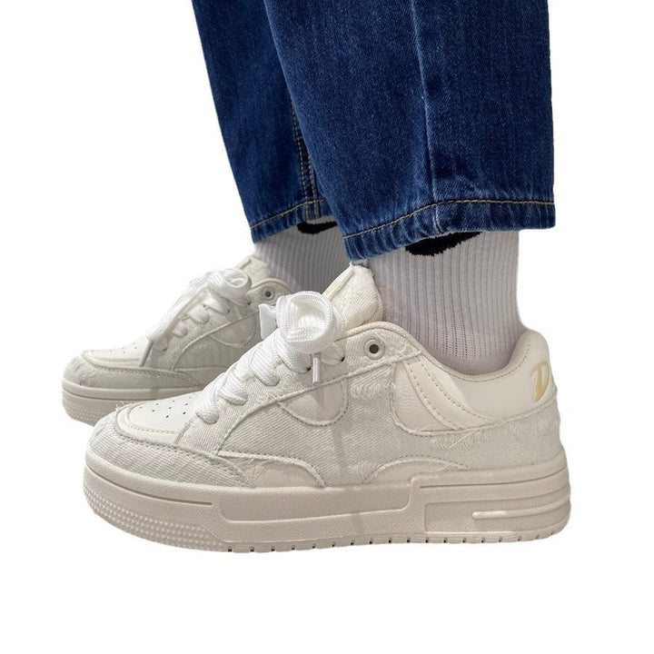Damen Schnürsneakers mit trendigem, texturiertem Obermaterial von Drune