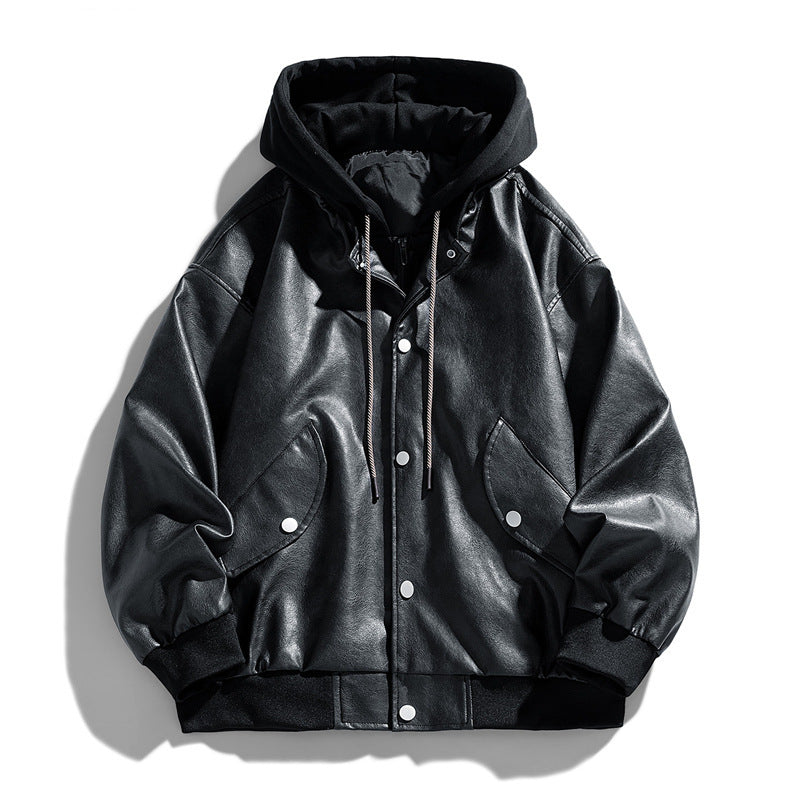 Damen Modische Kunstlederjacke Drune