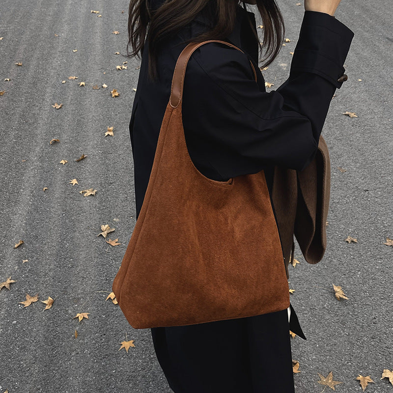 Damen Soft Suede Hobo Tasche Drune