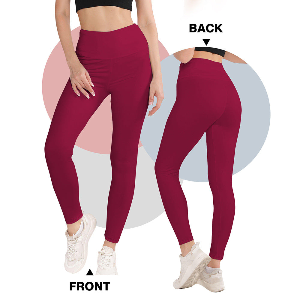 Damen Hochwertige Sportleggings mit seamless Design und hohem Bund Drune