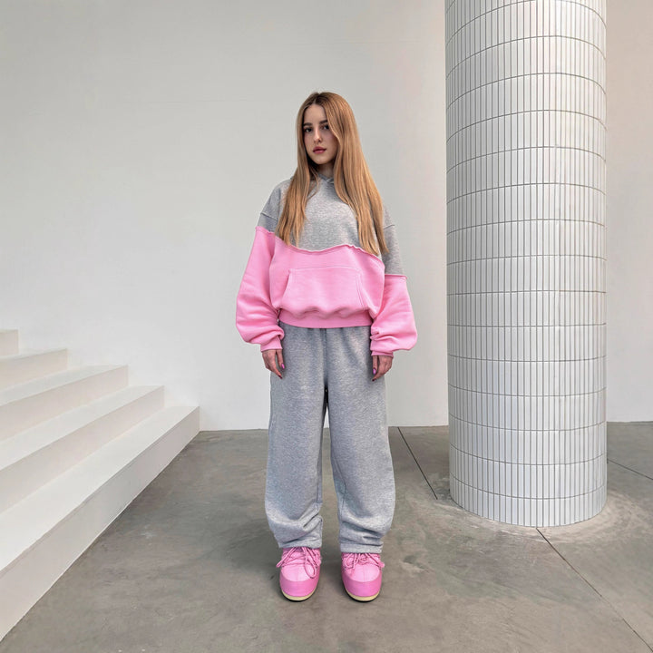 Damen sportliches Sweatshirt- und Hose-Set Drune